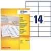 Avery Office DP143-100 - Etichette multiuso rettangolari 105 x 39 mm, confezione da 1.400 pezzi, colore: bianco
