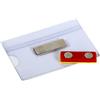 Europel Badge magnetici nominativi 90 x 55 mm, set da 24, PVC rigido trasparente | cartoncini bianchi inclusi, apertura a C, senza spillo né fori, uffici, hotel, fiere, non adatti a portatori di pacemaker