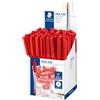 Staedtler Stick, confezione espositore da 50 penne a sfera di colore rosso, larghezza di tratto media, 430 M-2CP5