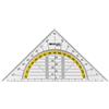 Westcott E-10130 BP-I Squadra geometrica in plastica, confezione da 20, 14 cm, trasparente