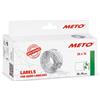 Meto Etichette prezzatrice (26x16 mm, bianco,2 linee, 6000 pezzi, rimovibili, per Meto, Contact, Sato, Avery, Tovel, Samark ecc.)