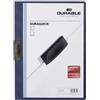 Durable 227007 - Duraquick, cartellina portadocumenti con clip piatta in plastica, capacità 1-20 fogli, f.to A4, blu, confezione da 20 pezzi