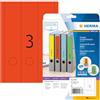 HERMA Etichette A4, 61 x 297 mm, Rosso, 60 Etichette Adesive Permanenti per Raccoglitori e Stampanti