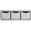 Exacompta - Rif. 318740D - Toolbox mini cassettiera a 3 cassetti per piccola cancelleria - Dimensioni esterne: 35,5X27X13,5cm - Grigio chiaro