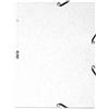 Exacompta - Rif. 55506E - Europa Elastic 3 Flap Folders (confezione da 25) - 24 x 32 cm, adatto per documenti A4, 400 g/m² - Bianco