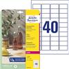 AVERY Zweckform Crystal Clear Etiketten, 45,7 x 25,4 mm
