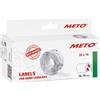 Meto Originale Meto Etichette prezzatrice (26x16 mm, bianco, 2 linee, 6000 pezzi, permanente, per Meto, Contact, Sato, Avery, Samark ecc.)