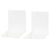 Wedo 1021100 Fermalibri (metallo, grande, 14 x 12 x 14 cm) 2 pezzi, bianco
