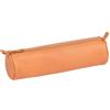 Clairefontaine 8298C - Astuccio scolastico rotondo colore naturale Ø5,5 x 22 cm in vera pelle di agnello I Fornitura scolastica I Astuccio matite di colori I custodia portapenne