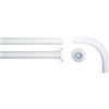 Sealskin Seallux Binario Modulare per Tenda da Doccia, Acciaio Inox, Bianco, 90 x 2,8 x 2,8 cm
