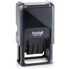 Trodat Printy 4750/L2 Timbro Datario Autoinchiostrante Testo PAGATO, Formato Data GG MMM (in lettere) AAA, Italiano, Altezza carattere 4 mm, Impronta 41x24 mm, Cartuccia inclusa Bicolore Blu/Rosso