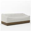 Amazon Basics Copertura per divano a 3 posti, Beige/Marrone Chiaro, 86.4 x 204.5 x 73.7 cm
