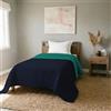 Italian Bed Linen MB HOME ITALY Trapuntino Estivo Elegant, Blu Scuro/Verde Acqua, Singolo