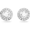 Swarovski Orecchini a lobo Angelic, Taglio Round, Bianchi, Placcato rodio