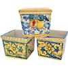 CERAMICHE CALTAGIRONE Portavaso Quadro Ceramica Di Caltagirone Ornato cm 20 x 20