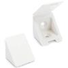 Sossai 100 x sossai® Staffa Angolare / Angelo Retto Staffe / Connettore Angolare (100 pz.) | BT1, 2 fori | Colore: bianco | Materiale: Plastica