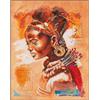 Lanarte Kit Punto Croce contato: Donna Africana, NA, 39 x 49 cm