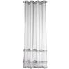 Eurofirany Tenda con Glitter, Liscia, Trasparente, 8 Occhielli, Trasparente, Elegante, Alta qualità, Glamour per Camera da Letto, Soggiorno, Lounge, Argento, 140 x 250 cm