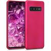 kwmobile Custodia Compatibile con Samsung Galaxy S10 Cover - Back Case Morbida - Protezione in Silicone TPU Effetto Metallizzato rosa metallizzato