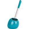 Wenko Portascopino per WC Polaris petrolio ceramica, Ceramica, 15 x 36 x 14.5 cm, Petrolio