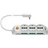 VIMAR FP00533.C.B Presa Multipla con Interruttore Luminoso e limitatore di sovratensione, 3 Prese universali, 6 biprese