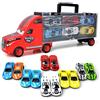 Sanlebi Macchinine Giocattolo per Bambini 2 3 4 5 Anni, Grande Camion con 12 Auto Mini Veicoli in Metallo Giocattolo Giochi per Bambino Ragazzo Ragazza