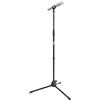 TIGER MCA21-BK Asta per microfono dritta con base treppiedi - Asta microfono regolabile - Nera