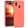 kwmobile Custodia Compatibile con Samsung Galaxy A20e Cover - Back Case per Smartphone in Silicone TPU - Protezione Gommata - corallo vivo