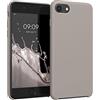 kwmobile Custodia Compatibile con Apple iPhone SE (2022) / iPhone SE (2020) / iPhone 8 / iPhone 7 Cover - Back Case per Smartphone in Silicone TPU - Protezione Gommata - marrone grigio