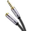 DuKabel Cuffie Cavo Prolunga 3,5mm Maschio a Femmina (TRRS 4-poli) Cavo Audio Stereo Lossless Audio Suono Premium Cordone Cavo Prolunga Jack Placcato Oro & Forte nylon intrecciato - Top Serie 2.4m