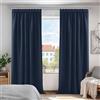 Deconovo Tende Oscuranti Camera da Letto 2 Pezzi, Termiche Isolanti, Tende Coprente e Moderne per Finestre Interni, 140x200 CM (Larghezza x Altezza), Blu Navy