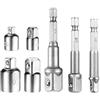Newder Inserto Per Avvitatore, 4 Pezzi Socket Ratchet Converter Riduttori Adattatori Tool Set+ 3 Pezzi Punta Per Trapano, Con Codolo Esagonale, Adattatore, 1/4 3/8 1/2