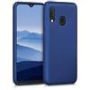 kwmobile Custodia Compatibile con Samsung Galaxy A20e Cover - Back Case Morbida - Protezione in Silicone TPU Effetto Metallizzato blu metallizzato
