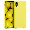 kwmobile Cover per Apple iPhone X Custodia - Back Case per Smartphone in Silicone TPU - Protezione Gommata - giallo