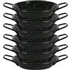 Menax - Mini Paellera - Acciaio Vetrificato - Padella per Paella Mini in Acciaio Vetrificato Antiaderente Set di 6 - Diametro 16 centimetri - 1 Porzione