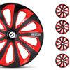 Sparco Spc1675Bkrdc Set Copricerchi 4 Pezzi Sicilia 16 Pollici Nero/Rosso/Carbono