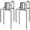 Onlyfire, forconi per Lo spiedo Resistenti, per Il Barbecue, Fissaggio con Vite di bloccaggio, per spiedini di Diametro 1-13 cm, Confezione da 2