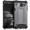 kwmobile Custodia ibrida compatibile con Samsung Galaxy A5 (2016) - Cover in silicone TPU Dual Case Backcover outdoor - Transformer look antracite/nero