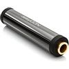 deleyCON Adattatore Audio Stereo - Da 3,5mm Femmina a 3,5mm Femmina - Nero