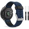 MoKo Cinturino Compatibile con Garmin Forerunner 235/235 Lite/220/230/620/630/735XT Smartwatch, Braccialetto di Ricambio in Morbido Silicone - Blu Notte e Nero