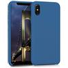 kwmobile Cover per Apple iPhone X Custodia - Back Case per Smartphone in Silicone TPU - Protezione Gommata - blu marino