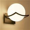 KRUIHAN Applique da Parete Interno,Lampada da Parete a Palla di Vetro,Plafoniere da parete per Soggiorno,Lampada da Comodino,Luci Camera da Letto,Nero,(Lampadine LED E27 non Inclusa)