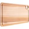 Creative Home Tagliere da Cucina in Legno | 42 x 24.5 x 1.5cm | Taglieri Professionale in Legno Ideali per Aperitivo, Pane, Formaggi | Scanalatura per Succhi | Legno di Faggio Naturale | Reversibile