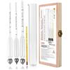 Notimin alcolometro 3 Pezzi 0-40 40-70 70-100Vol% di idrometro Alcoholmeter Tester Set Alcohol Vinometer + Cilindro in Vetro Trasparente Alto, per Grappa, Distillati,Whisky, Brandy, Wodka, Spirito