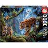Educa - Puzzle 1000 pezzi Tigre sull'Albero | Puzzle animali selvaggi | Misura 68x48 cm | Colla inclusa | Per adulti 14+ (17662)