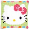 VERVACO Kit Cuscino Punto Croce Hello Kitty in Pastello Set Ricamo Principianti Cuscini Gobelin Decorativi ca. 25 x 25 cm Accessori per Lavoretti Creativi DIY Casa Decor Hobby Adulti Cross Stitch