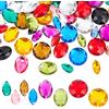 PH PandaHall PandaHall Elite 80 Pcs 4 Stili Acrilico Sew on Rhinestone Flatback Flatback Bottoni in cristallo Gemme per Abbigliamento Abito da sposa Decorazione Colori misti