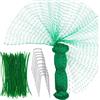 Boao 4 x 6 m Rete Verde da Giardino Rete per Uccelli Rete da Giardinaggio con 100 Fascette da Giardino e 10 Clip da Giardino in Metallo a Forma di U (Verde)