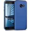 kwmobile Custodia Compatibile con Samsung Galaxy A3 (2017) Cover - Back Case Morbida - Protezione in Silicone TPU Effetto Metallizzato blu metallizzato
