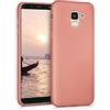 kwmobile Custodia Compatibile con Samsung Galaxy J6 Cover - Back Case Morbida - Protezione in Silicone TPU Effetto Metallizzato oro rosa metallizzato
